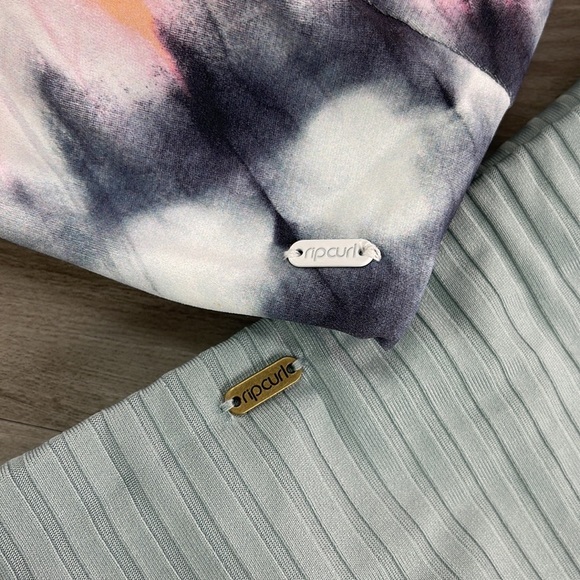 ☀️RIP CURL☀️ SURF TRIP ONE SHOULDER CROP PREMIUM SURF CHEEKY PANT BIKINI SET - Picture 9 of 13